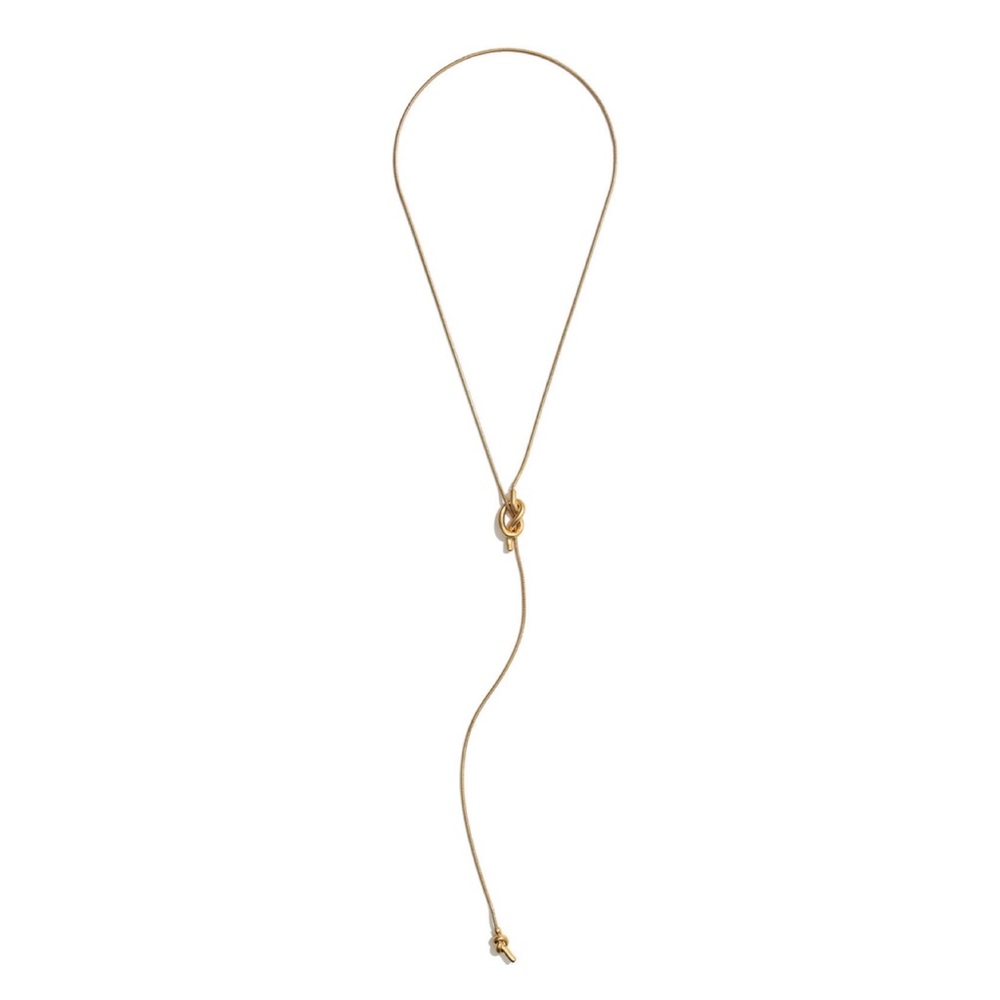 NWOT Madewell Knotshine Necklace Gold Plated - Picture 4 of 8